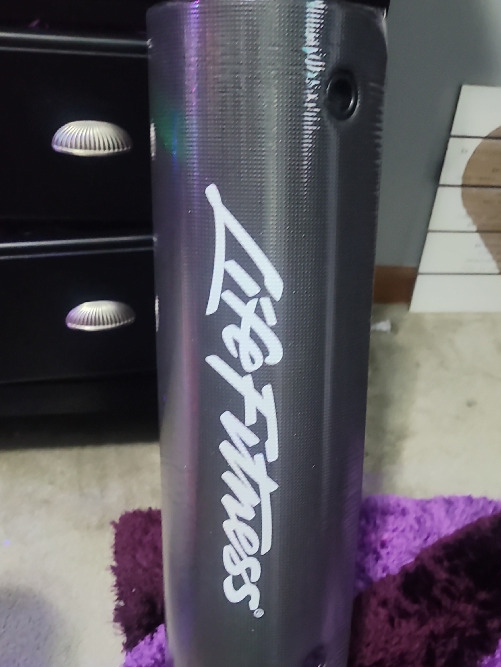 EIGHT FITNESS Black Foam Roller with White Logo